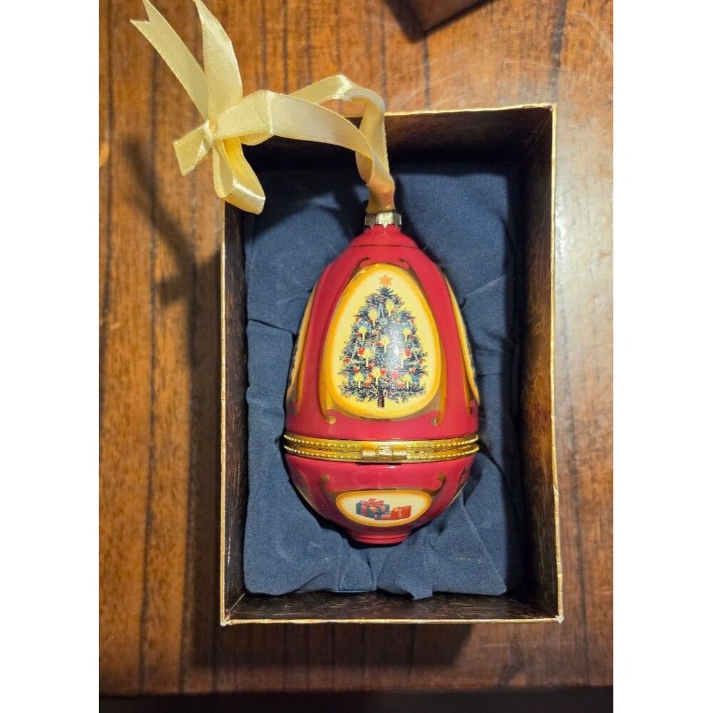 Mr. Christmas 2007 Musical Christmas Egg Ornament Trinket Box Tree Gifts